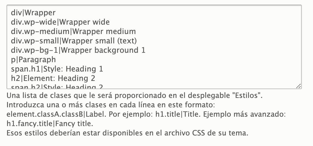 Estilos de CKEditor en Drupal 8.